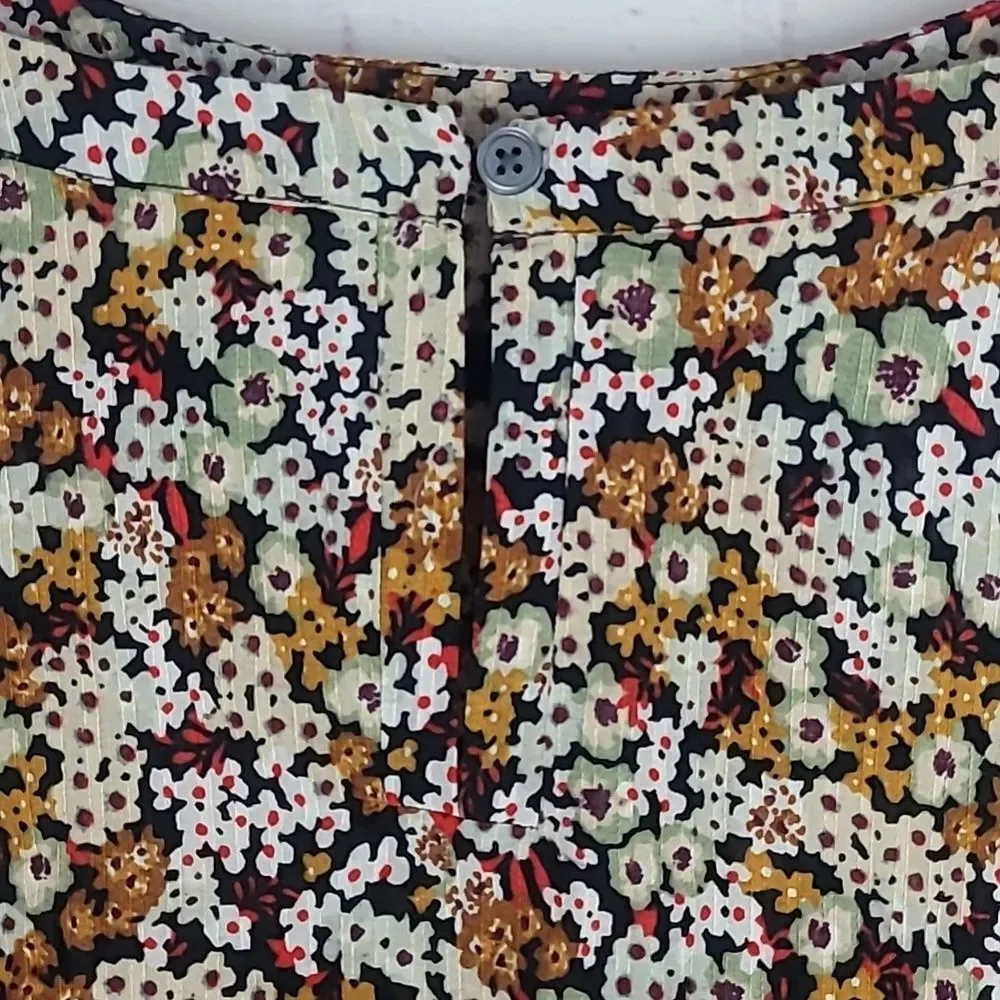 LOFT Multicolored long Sleeve Floral Blouse/Top. Thin And Light. Size Large. - Picture 3 of 6